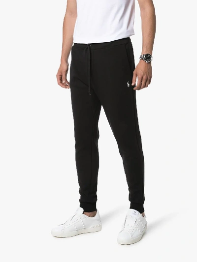 Shop Polo Ralph Lauren Black Logo Tapered Track Pants