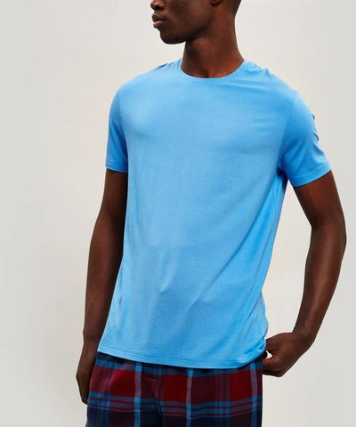 Shop Derek Rose Basel 4 Micro Modal T-shirt In Blue
