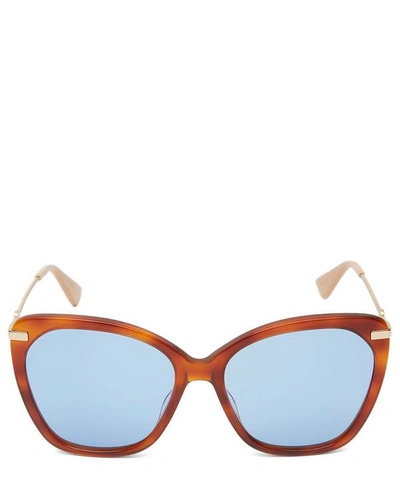 Shop Gucci Oversized Butterfly Square Sunglasses In Brown