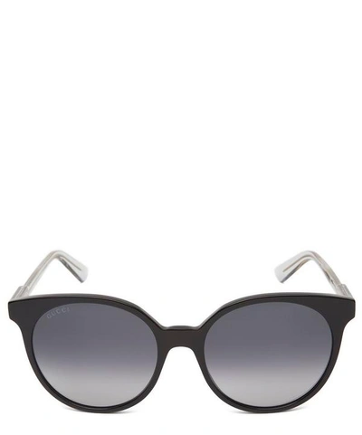 Shop Gucci Wayfarer Slim Acetate Sunglasses In Black