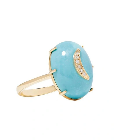 Shop Andrea Fohrman Gold Turquoise Crescent Ring