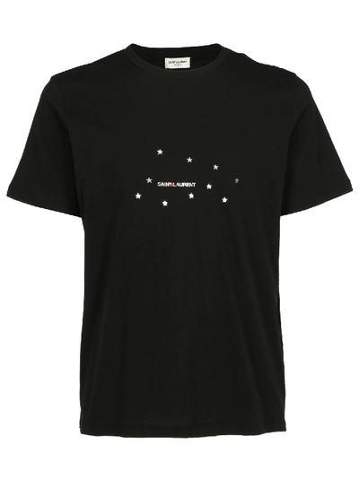 Shop Saint Laurent T-shirt In Noir/argent
