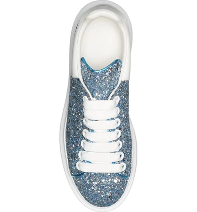 Shop Alexander Mcqueen Sneaker In Blue Glitter