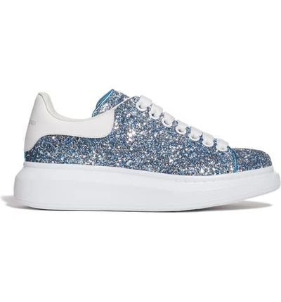 Shop Alexander Mcqueen Sneaker In Blue Glitter