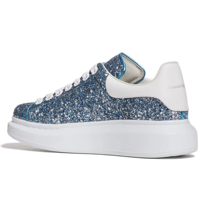 Shop Alexander Mcqueen Sneaker In Blue Glitter