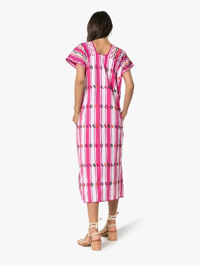 Shop Pippa Holt Pink Embroidered Kaftan Dress