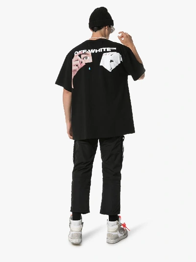 Shop Off-white Card Print T-shirt In Black