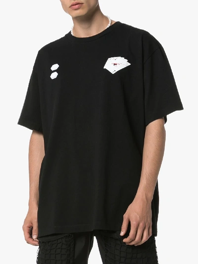 Shop Off-white Card Print T-shirt In Black