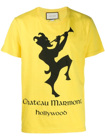 Shop Gucci Chateau Marmont T-shirt - Yellow