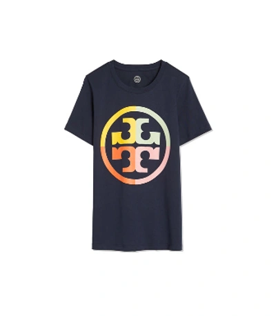 Tory Burch Color-block Logo T-shirt In Colorblock Logo | ModeSens