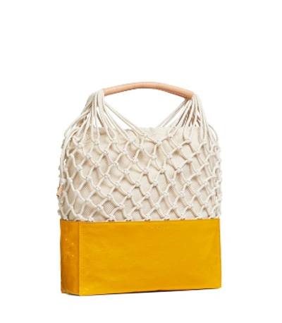 Shop Tory Burch Sandrine Net Bag In Solar