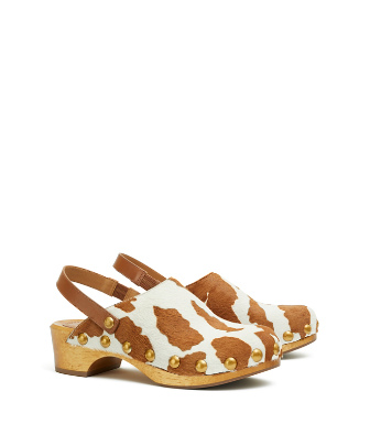 tory burch cow clogs