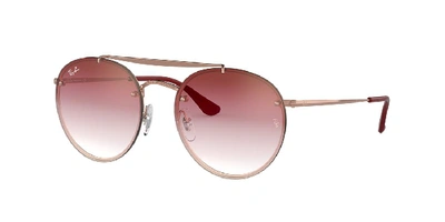 Shop Ray Ban Ray In Dark Red Gradient Mirror