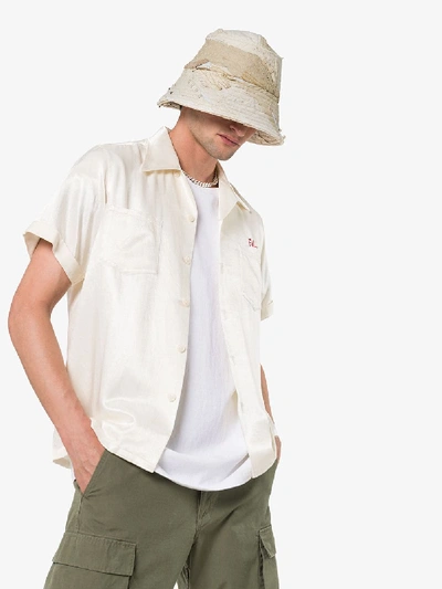 Shop By Walid White 19th Century Leather Bucket Hat