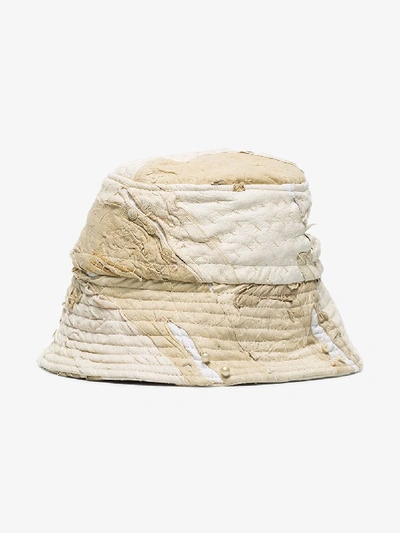 Shop By Walid White 19th Century Leather Bucket Hat