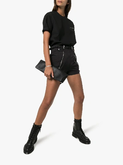 Shop Rta Louie Zip-detail Shorts In Black