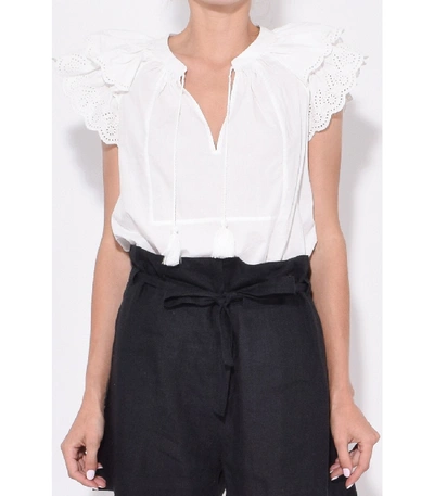 Shop Ulla Johnson Elm Top In Blanc In White