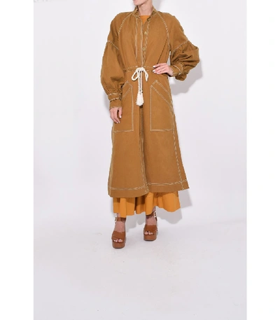 Shop Ulla Johnson Cyril Trench In Olive In Brown