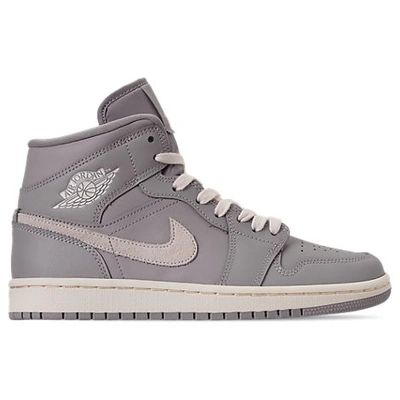 Shop Nike Women's Air Jordan 1 Mid Casual Shoes In Purple Size 9.0 Leather/suede