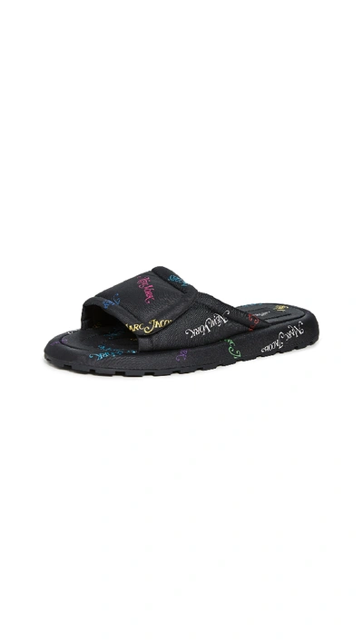 Shop Marc Jacobs The New York Slippers In Black Multi