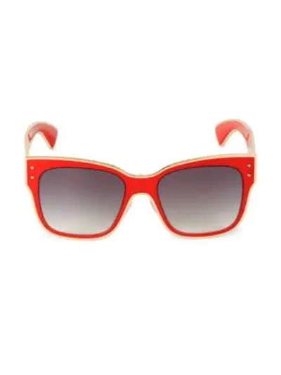 Shop Moschino 55mm Square Sunglasses In Red