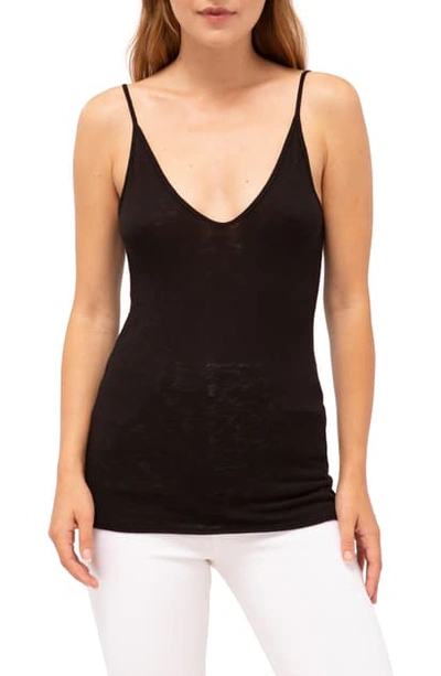 Shop Stateside V-neck Slub Camisole In Black