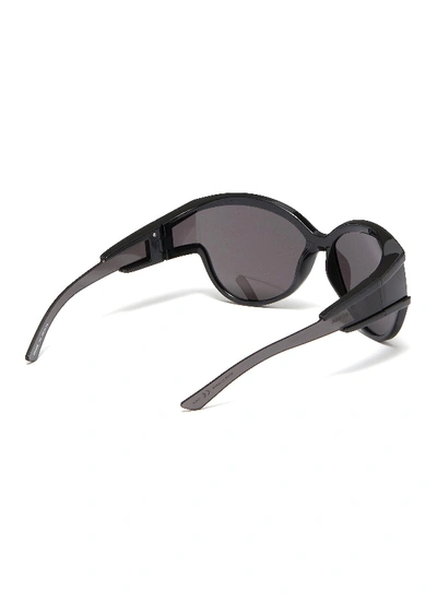 Shop Balenciaga 'unlimited' Acetate Cat Eye Sunglasses In Black / Grey