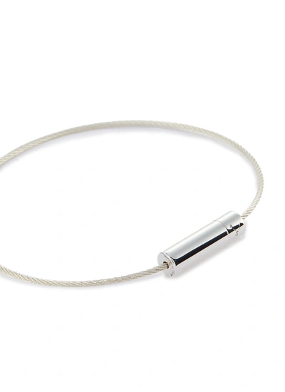 Shop Le Gramme 'le 5 Grammes' Polished Sterling Silver Cable Bracelet In Metallic