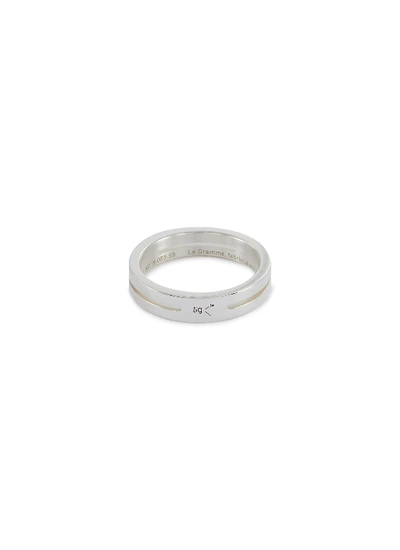 Shop Le Gramme 'le 5 Grammes' Punched Polished Sterling Silver Ring In Metallic