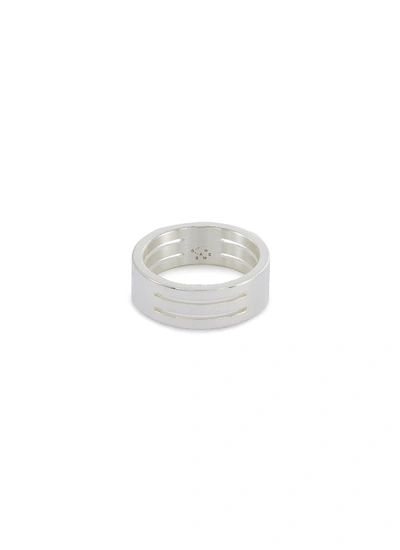Shop Le Gramme 'le 7 Grammes' Punched Polished Sterling Silver Ring In Metallic