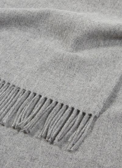 Shop Acne Studios Oversized Wool Scarf In Grey