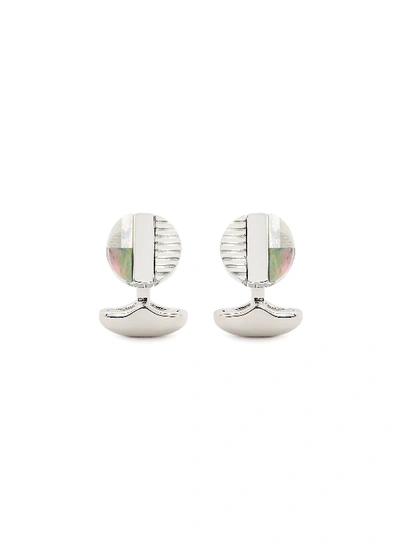 Shop Babette Wasserman Reversible Swarovski Crystal Cufflinks In Metallic