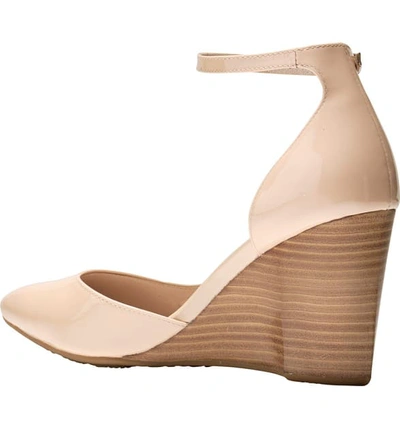 Shop Cole Haan Lacey Wedge In Nude Patent
