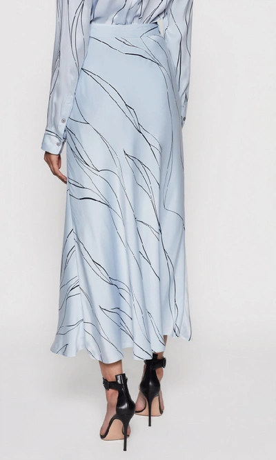 Shop Equipment Iva Silk Skirt In Bleu Aere/eclipse