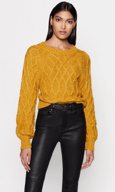 Shop Equipment Roesia Cotton Sweater In Ocre