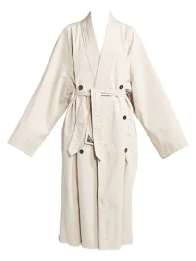 Shop Balenciaga Judo Trench Coat In Beige