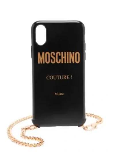 Shop Moschino Iphone Xs Case In Black Multi