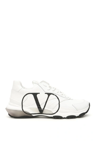 Shop Valentino Bounce Vlogo Sneakers In White