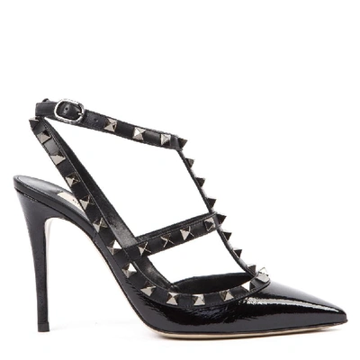 Shop Valentino Garavani Naplak Ankle Strap Pumps In Black