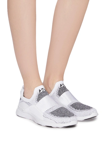 Shop Apl Athletic Propulsion Labs 'techloom Bliss' Knit Slip-on Sneakers In White