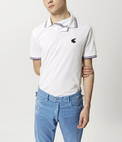 Shop Vivienne Westwood Squiggle Polo Shirt White