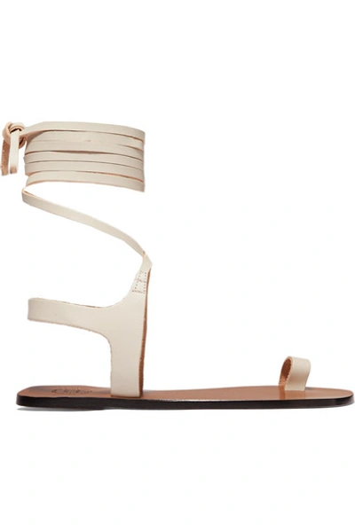 Shop Atp Atelier Candela Leather Sandals In White