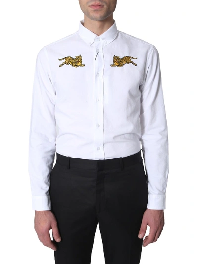 Shop Kenzo Jumping Tiger Shirt In White