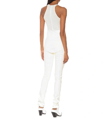 Shop Rick Owens Silk-blend Mesh Tank Top In White