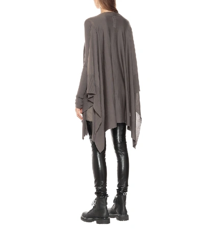 Shop Rick Owens Wool Poncho In Brown