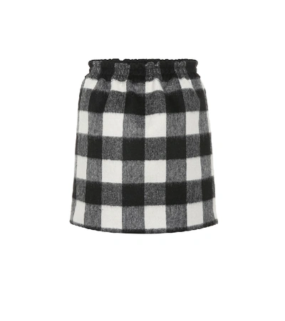 Shop N°21 Checked Wool-blend Miniskirt In Multicoloured