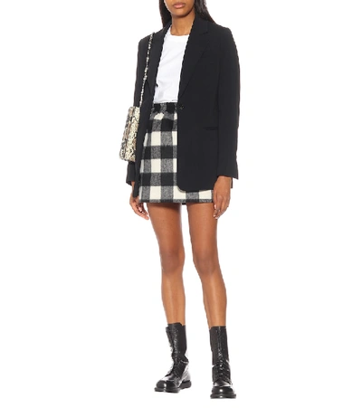 Shop N°21 Checked Wool-blend Miniskirt In Multicoloured