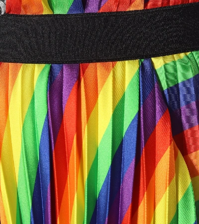 Shop Balenciaga Rainbow Scarf Crêpe Skirt In Multicoloured