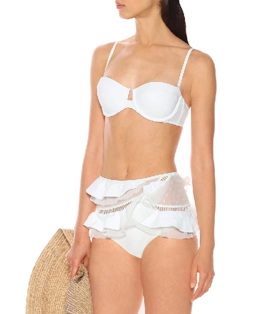 Shop Zimmermann Allia Bikini Top In White