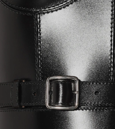 Shop Alexander Mcqueen Leather Bustier In Black